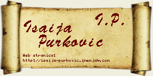 Isaija Purković vizit kartica
